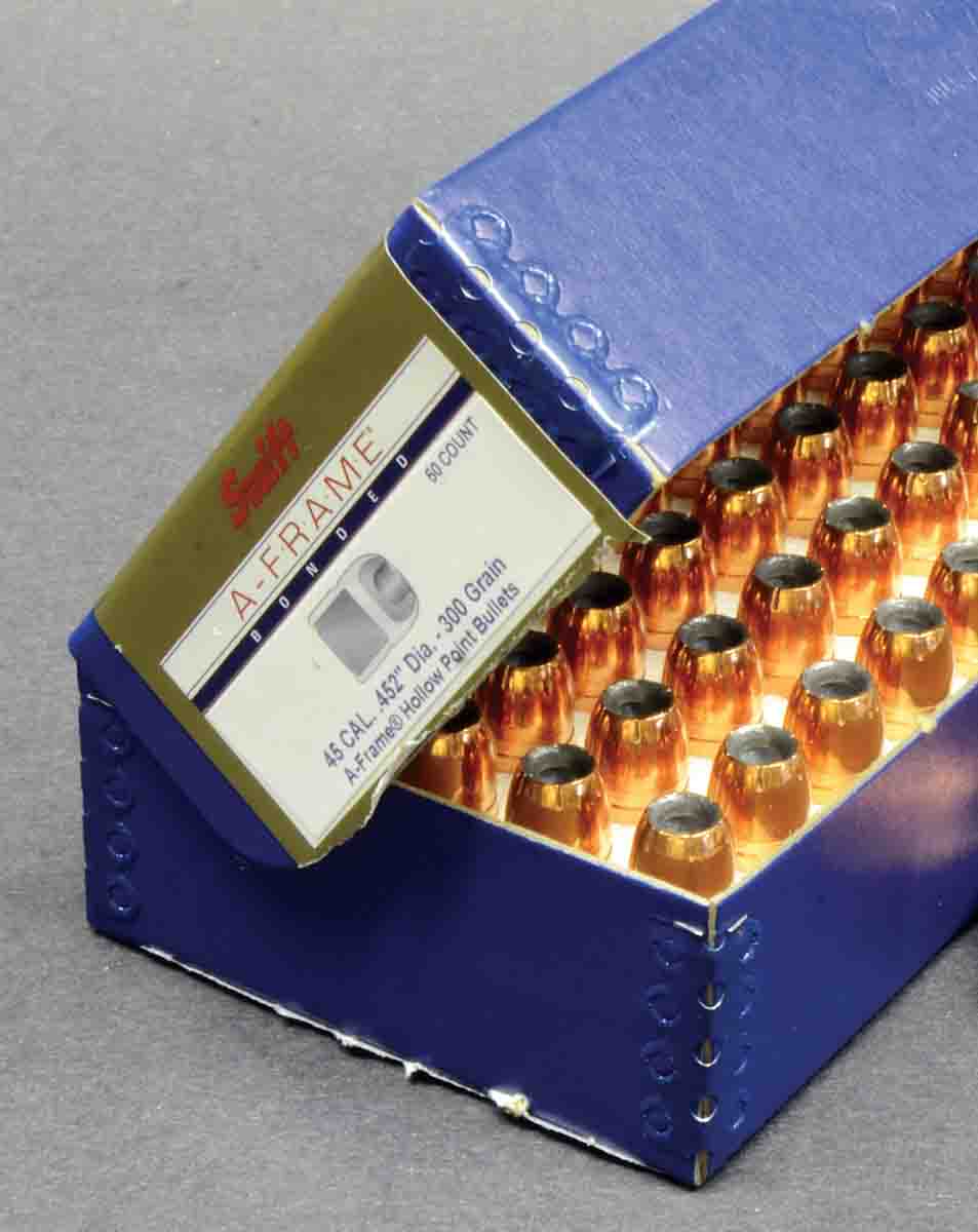 The special packaging of A-Frame handgun bullets eliminates damage during shipment and storage.